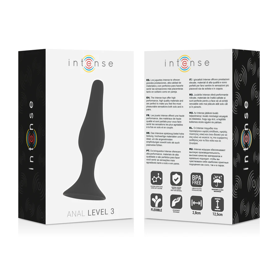 INTENSE - ANALE LIVELLO 3 12,5 CM NERO